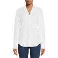 thumbnail image 1 of Blu White Blu Women's Ruffled Button-Front Shirt, 1 of 5