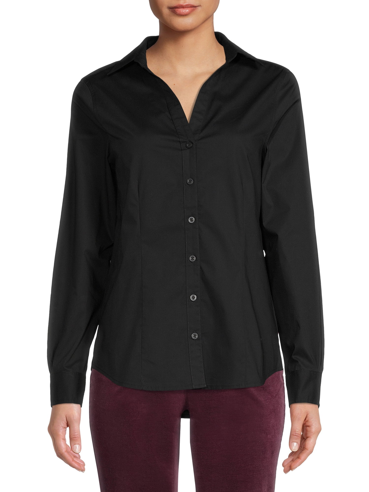 Blu White Blu Women's Solid Button-Front Shirt