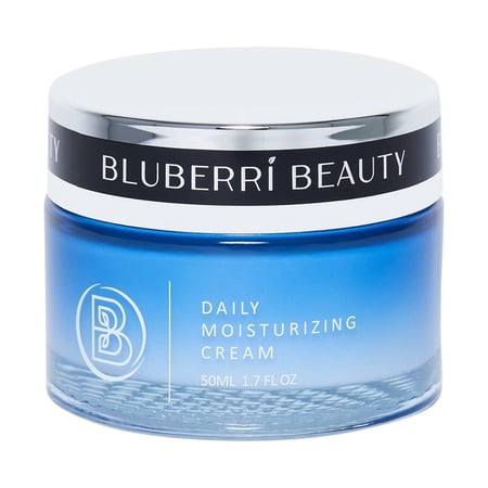 BluBerri Beauty Daily Moisturizing Cream Anti Aging Formula with Collagen and Hyaluronic Acid All Skin Types 50ML 1.7 FLOZ