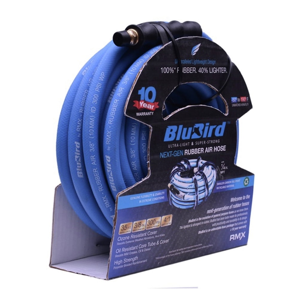 BluBird 3/8 in. x 35 ft. Rubber Air Hose