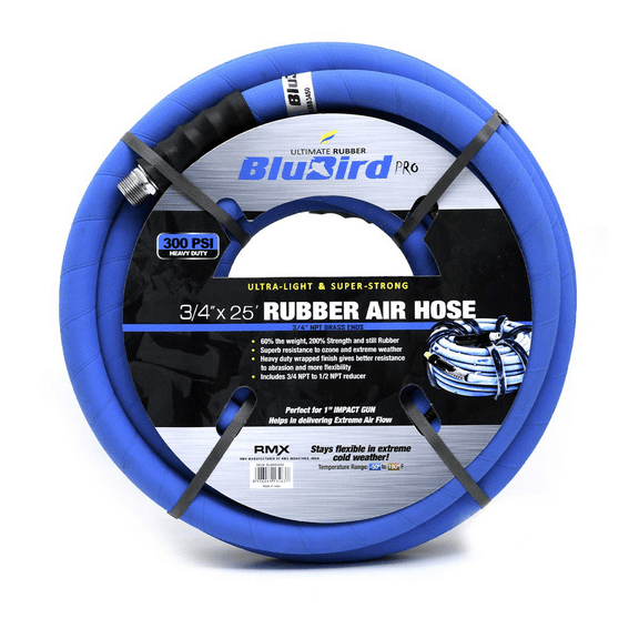 BluBird BB3425 Rubber Air Hose 3/4" x 25 ft