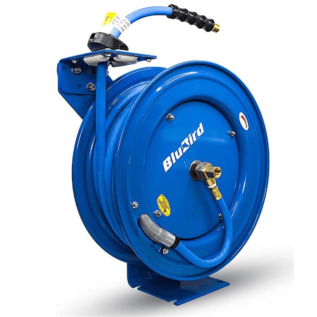 BluBird BBR3875 18ga. 12-Point Retractable Hose Reel w/ 3/8" X 75' Air ...