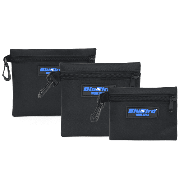 BluBird BBTB13 WORK GEAR 3-Pack Multi-Purpose Clipon Zip Bags