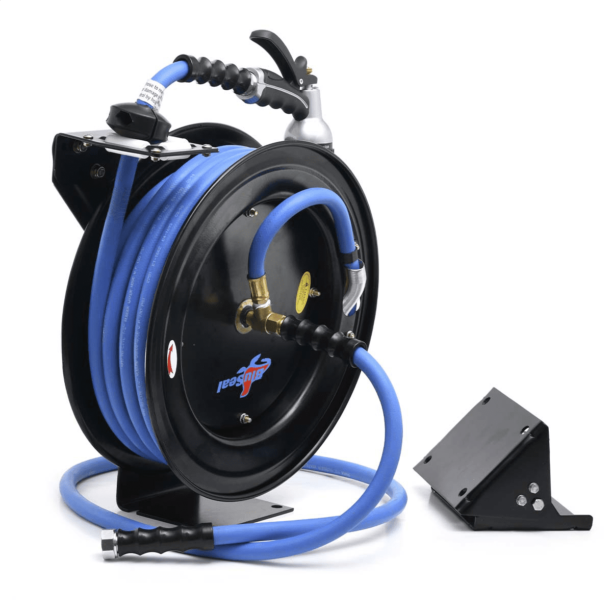 LNKOO 25FT Garden Hose Reel Wall Mount Expandable 3 Times TPE  Super-Strength High Pressure Flexible Water Hose with 3/4 Solid Fittings  Comes with Free Hose Hook 