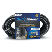 BluBird BluShield Lightweight 1/4 Rubber Pressure Washer Hose with Quick Connect Coupler Plug, 3100PSI Heavy Duty Kink Resistant - 25 Feet