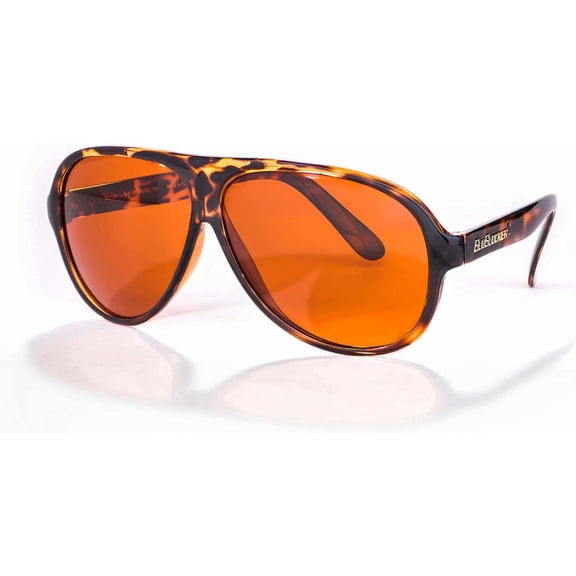 BluBlocker, Demi-Tortoise Original Aviator Sunglasses with Scratch Resistant Lens , Blocks 100% of Blue Light and UVA & UVB Rays , Retro , Gender Neutral - for Men, Women & Everyone