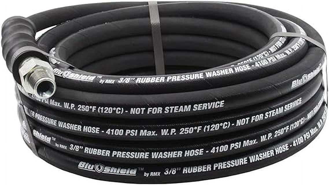 BluShield Aramid Braided Rubber Pressure Washer Hose, 4100 Psi, Handle