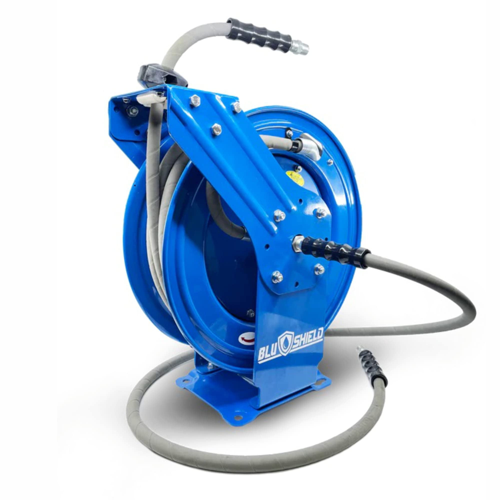 BluShield Pressure Washer Hose Reel with Aramid Braided Hose, 4100 PSi
