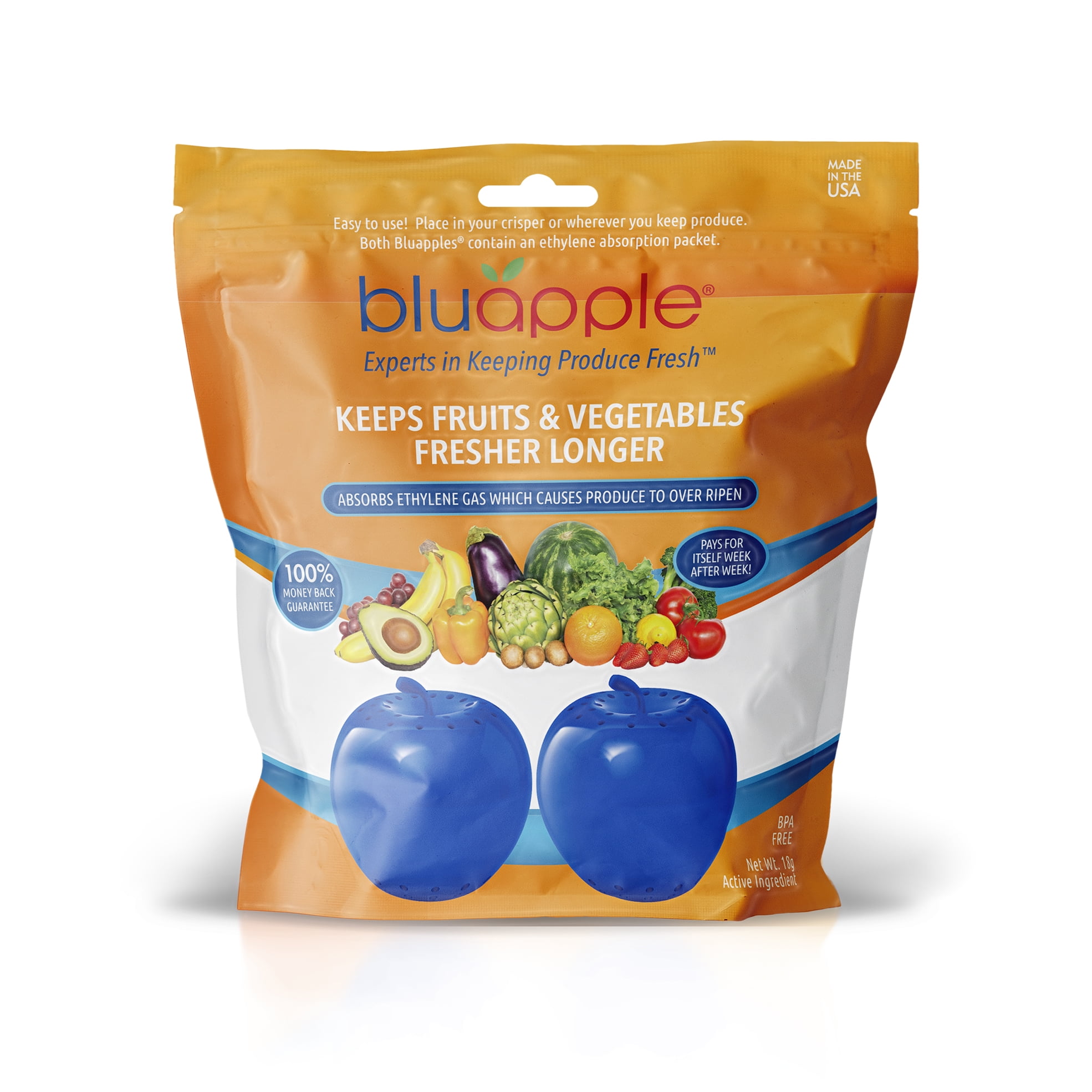  BluApple Produce Saver Refill Kit - Keep Fruits and