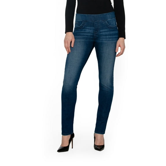 Bluberry Women's Straight Leg Cecila Medium Wash Indigo Denim Size 12