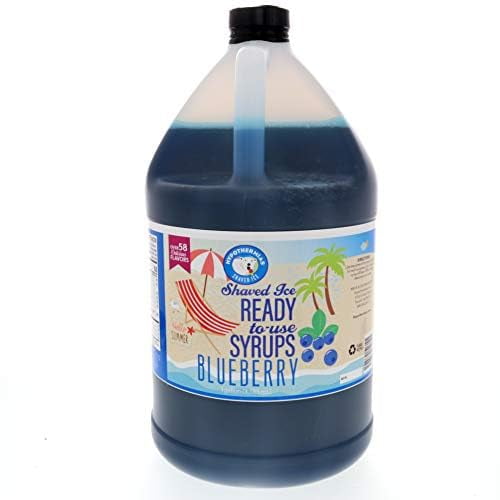 Bluberry to Use Gallon (128 Fl. Oz) Hawaiian Snow Cone Flavors Syrup