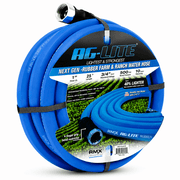AG-Lite 1" x 25 Heavy Duty Rubber Water Hose   500 PSI, Industrial Grade 100% Rubber, Blue