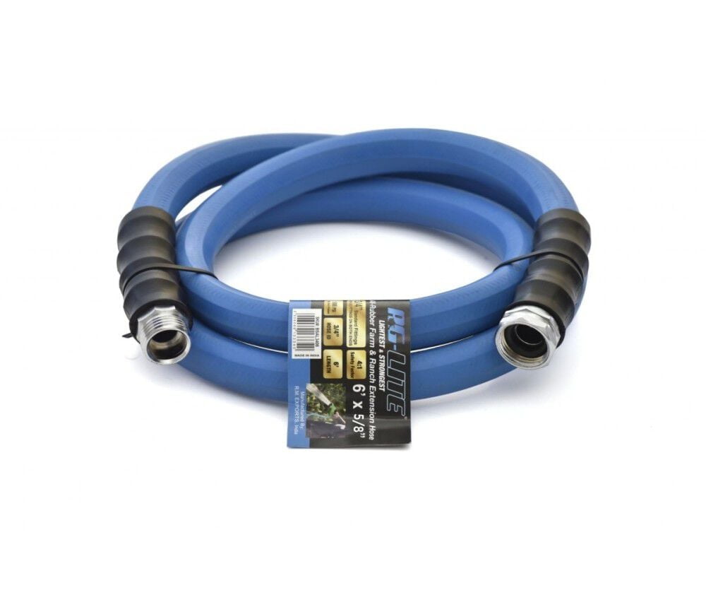 Blubird Ag-Lite 5/8 Inch X 6 Ft. Lead-In Rubber Water Hose