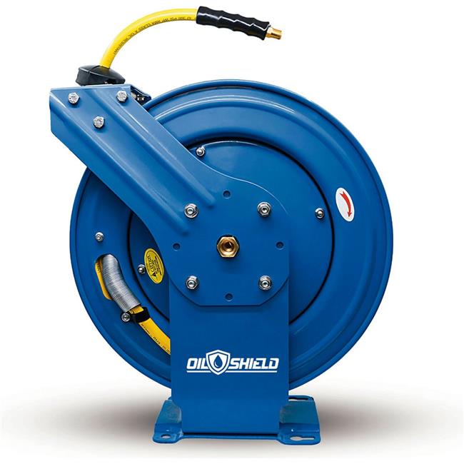 Blubird Industries B3178868 Dual Arm Spring Return Air Hose Reel 300 PSI - 0.37 in. x 100 ft. - Blue