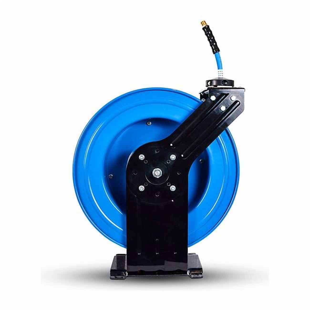 Blubird Industries B3178867 Dual Arm Spring Return Air Hose Reel 300 PSI - 0.37 in. x 100 ft. - Blue