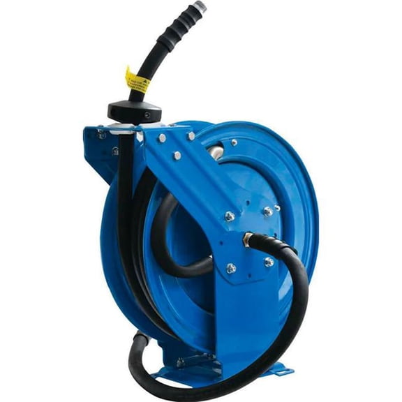Blubird Industries B3178725 Heavy Duty Single Arm Fuel Transfer Hose Reel 100 PSI - 1 in. x 40 ft. - Blue