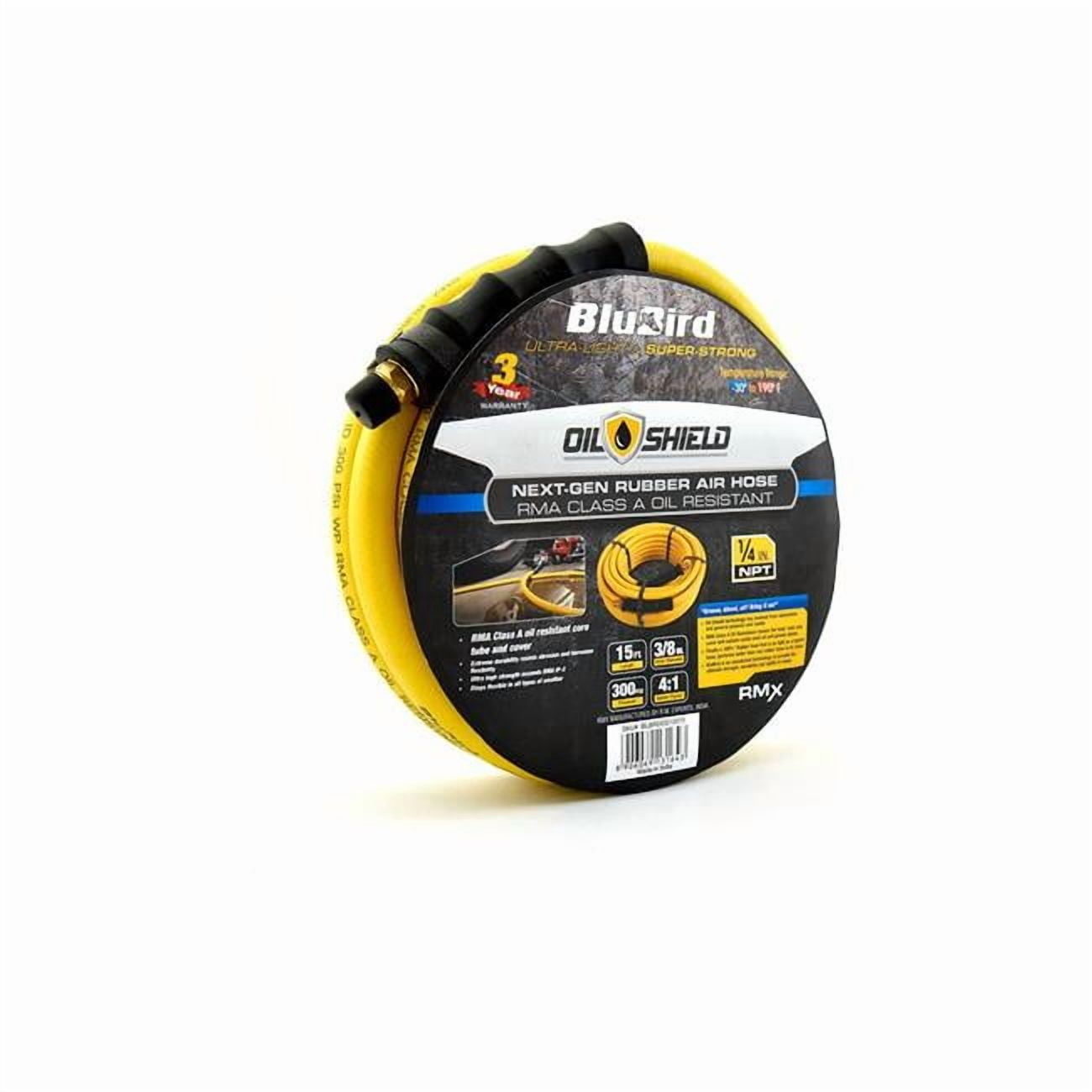 Blubird Industries B3178836 Rubber Air Hose Assembly - 0.37 in. x 15 ft. - Yellow