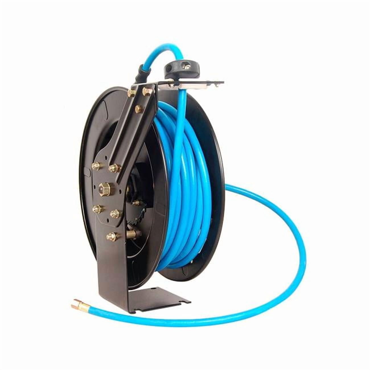 Blubird Industries B3178713 Single Arm Spring Return Air Hose Reel 300 PSI - 0.37 in. x 50 ft. - Black