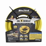 OilShield 1/2 x 50 Rubber Air Hose Assembly, 300 PSI, Oil-Resistant Nitrile, Lightweight, Brass Fittings