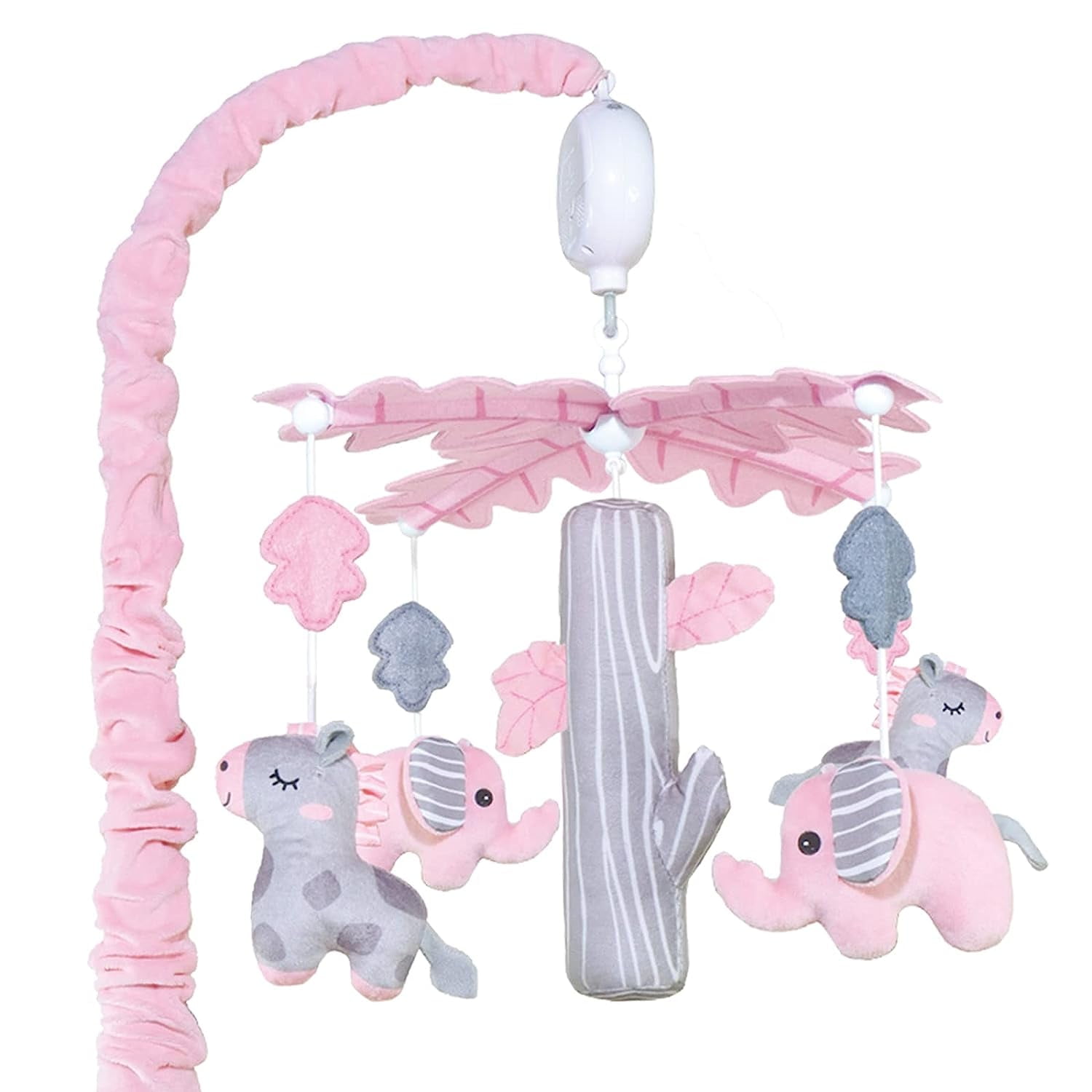 CUTIE PUMPKIN Pack And Play Crib Mobile For Boys Or Girls,Light Blue Bassinet Mobile With Music,Rotation,Nursy Lights,Natural Sounds,Timer Function,Starlight Projection