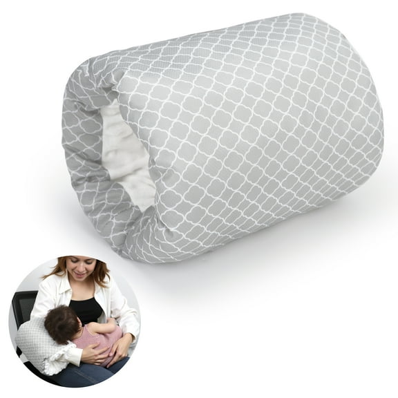 Blublu Park Baby Feeding Arm Pillow Baby Nursing Arm Breastfeeding Pillows Support for Newborn Mom and Babies Portable and Washable Ergonomic Nursing Essentials Travel Pillows for Newborn White Cloud
