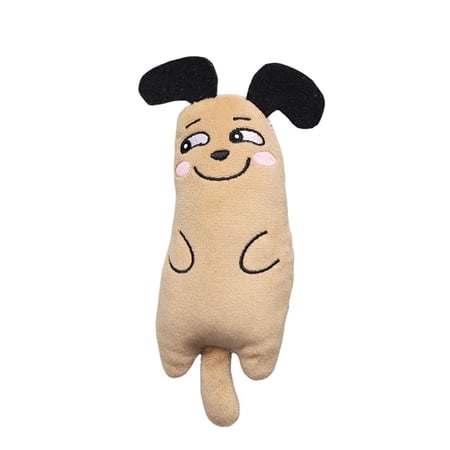 Blublu Park Catnip Plush Toys Teeth Grinding Interactive Mini Toys,1pc Coffee