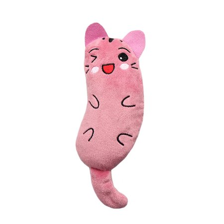 Blublu Park Catnip Plush Toys Teeth Grinding Interactive Mini Toys,1pc Pink