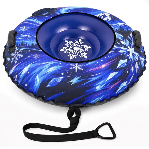 Blublu Park 48" Snow Tube for Sledding, Heavy Duty Canvas Cover, Kids & Adults