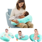 Blublu Park Nursing Pillows, Multifunctional Ultra Soft Minky Breastfeeding Feeding Support Pillow, Green