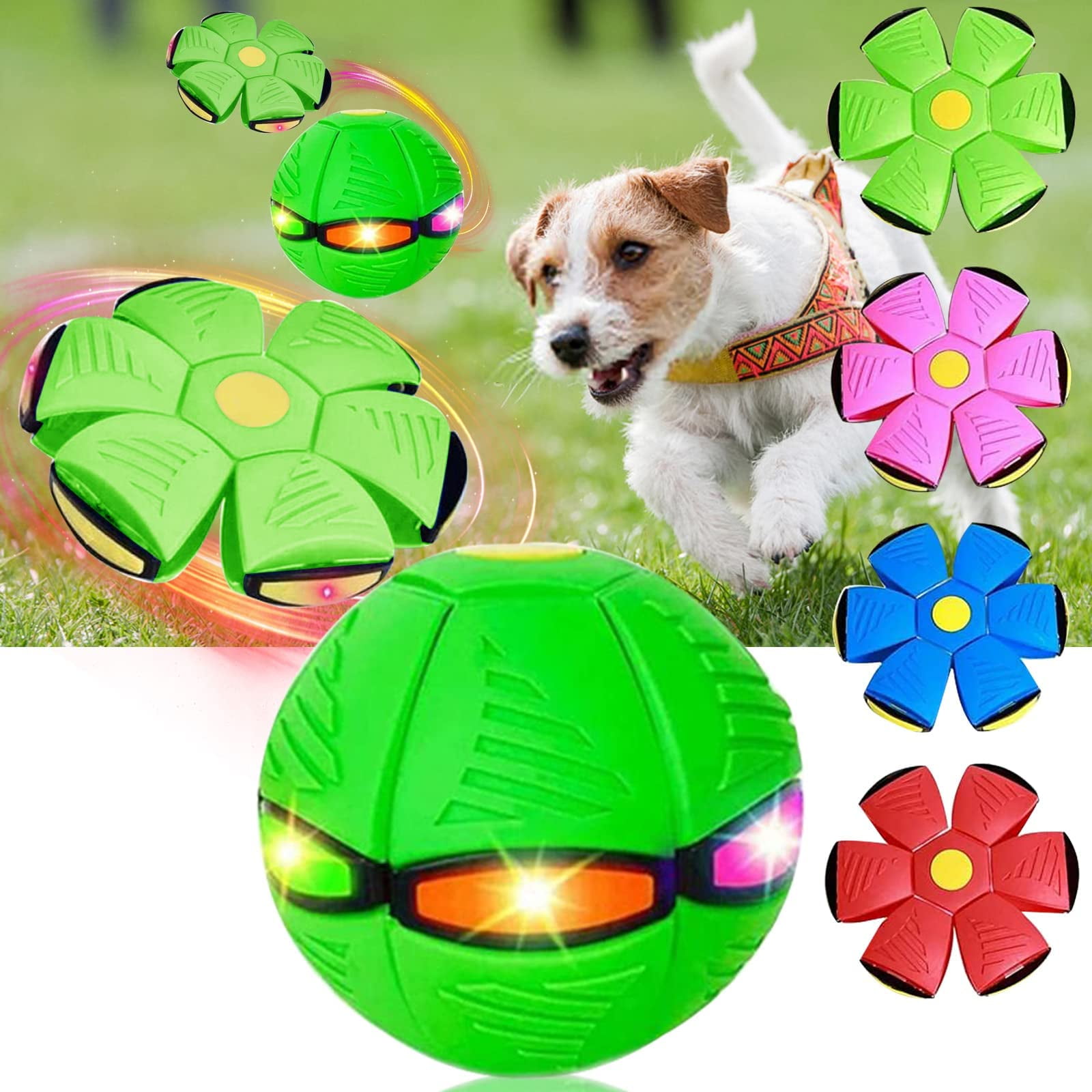 Addcean Dog Toys Ball with Lights, Interactive Dog Toys Pet Toy Flying  Saucer Ball, UFO Magic Ball Flying Saucer Ball Dog Toy, Best Gifts for  Small