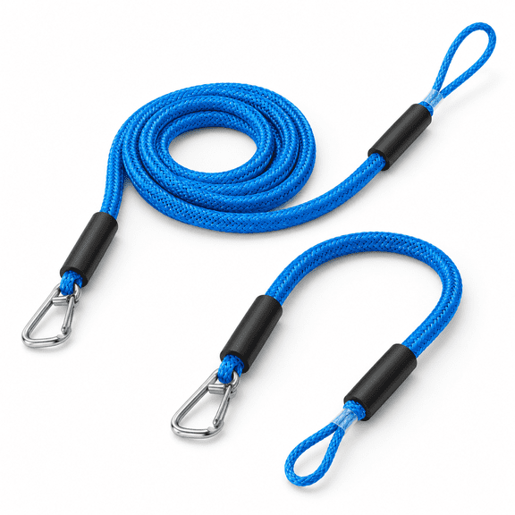 Blue 02 4ft & 6ft Bungee Dock Line Boat Accessories for Pontoon Jet Ski Kayak