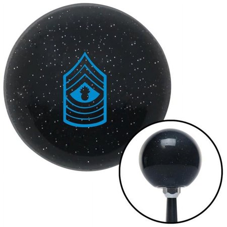 Blue 09 Master Gunnery Sergeant Black Metal Flake Shift Knob with M16 x 1.5 Insert