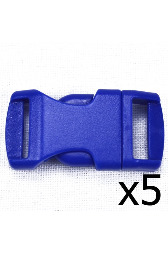 Blue 1/2 Inch Buckle - 5 pack - Great for Paracord
