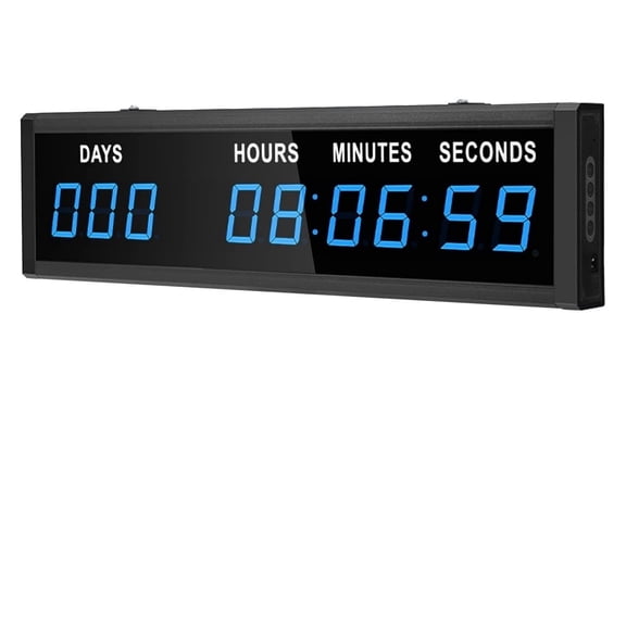 Blue 1.8" 9Digits Large LED Countdown Count Up Days Clock with Remote Christmas Event
