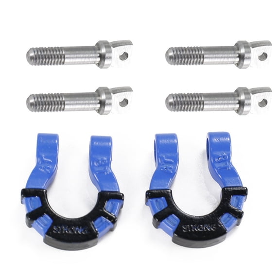 Blue 1/81/10 Climbing Car Front Bumper U-Shaped Buckle Rescue Buckle, Simulated Two-Color U-Shaped Buckle + Screws