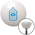 thumbnail image 1 of Blue 10 Sergeant Major White Retro Shift Knob with M16 x 1.5 Insert Shifter Auto Brody, 1 of 1