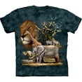 thumbnail image 1 of Blue 100% Cotton Africa Collage Novelty T-Shirt, 1 of 1