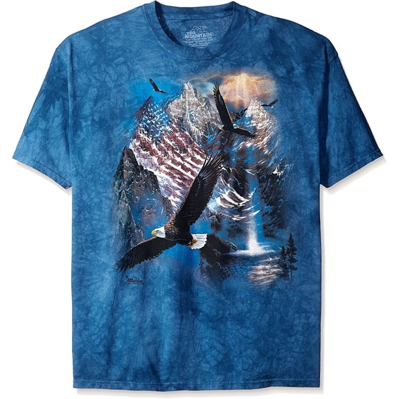 Blue 100% Cotton Reflections Of Freedom T-Shirt