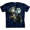 thumbnail image 1 of Blue 100% Cotton Three Wolf Moon In Blue T-Shirt, 1 of 6
