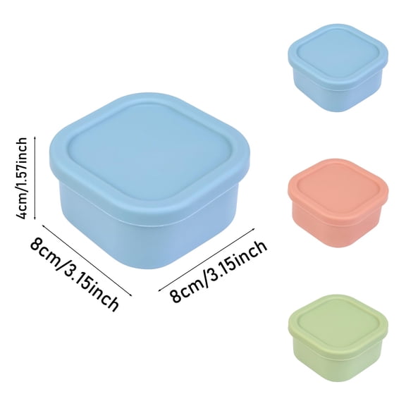 Blue 100ml Leakproof Silicone Soap & Ice Container with Lid, Microwave & Oven Safe Travel Storage Box for Shampoo Bars