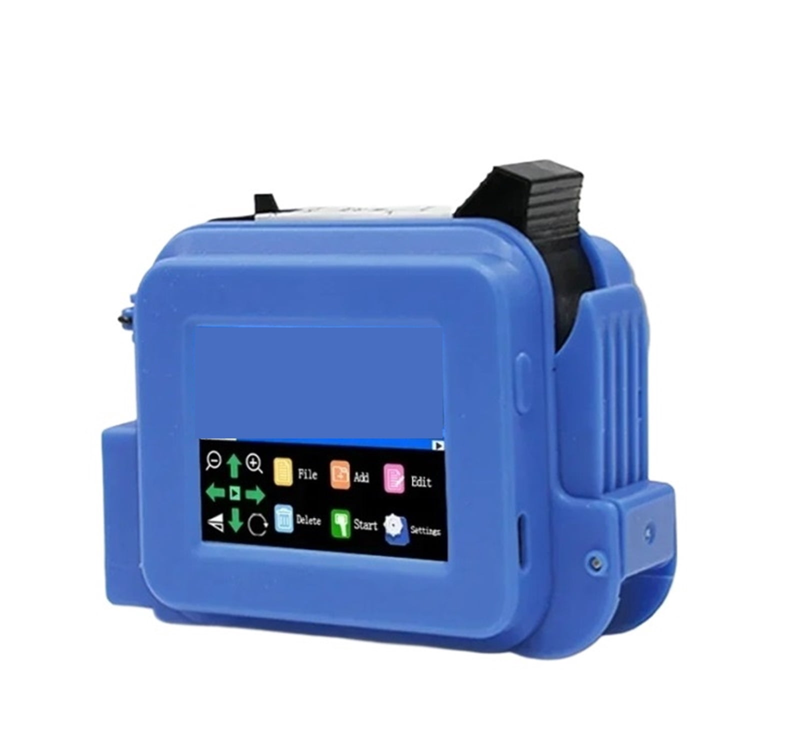 Blue 12.7mm Portable Mini Handheld Thermal Inkjet Printer Text Barcode ...