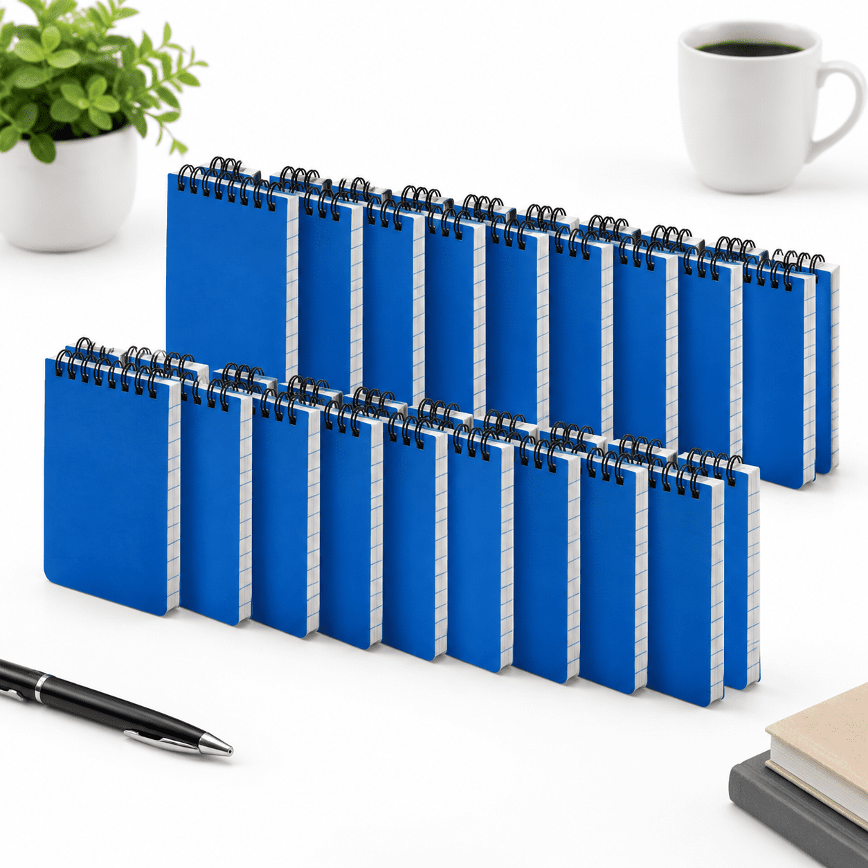 Baby Note Book Blue 12 Pack 3x5 Inch Mini Spiral Steno Pads College Ruled Pocket ...