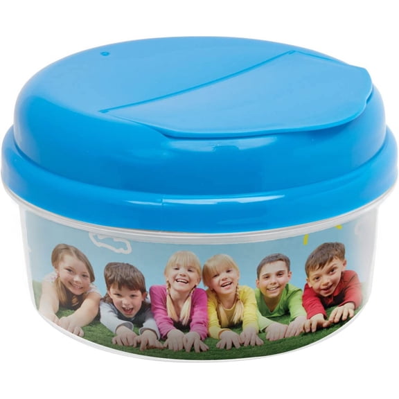 Blue 12 oz. Create Your Own Photo Snack Container - Pack of 24