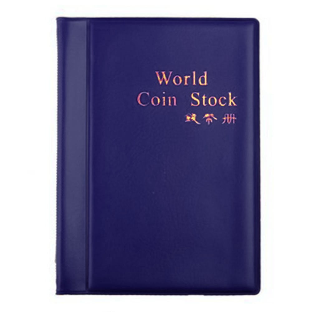 Blue 120 Pocket Collection Storage Penny Album Book Collecting Coin