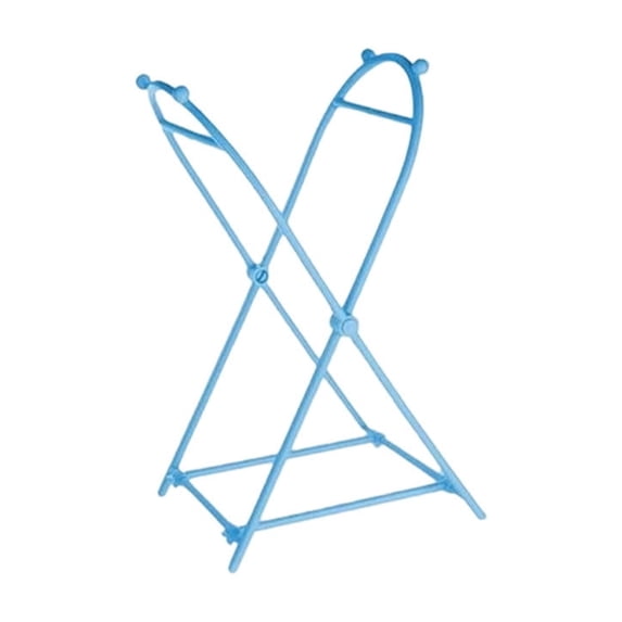 Blue 13.78×7.87 in Foldable Trash Bag Holder, Portable Collapsible Kitchen Garbage Bag Stand for Home Use