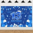 thumbnail image 1 of Blue 13th Birthday Party Decor Happy 13th Birthday Backdrop Photo Background Decor for Teenage Boy 13Years Old Birthday Supplies, 1 of 6