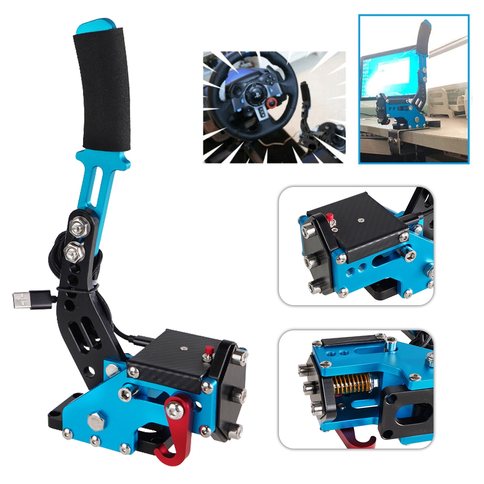 14Bit PS4/PS5 USB Handbrake Kits for Racing Games Steering Wheel Stand G29  P7