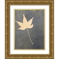 thumbnail image 1 of Blue 14x18 Gold Ornate Wood Framed with Double Matting Museum Art Print Titled - Lone Leaf, 1 of 4