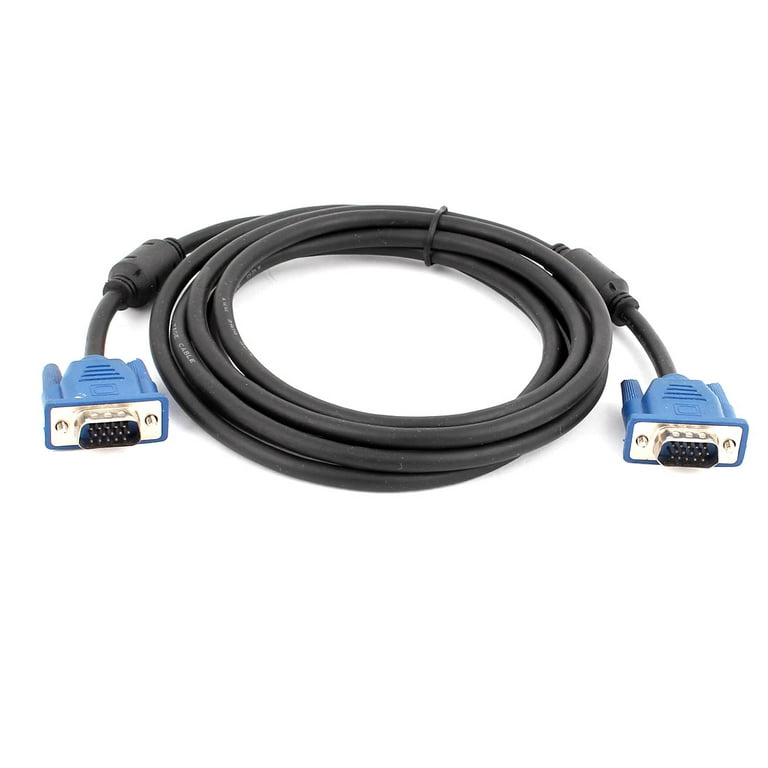 Blue 15 Pin SVGA VGA Adapter Monitor M M Male To Male Cable Cord For PC TV 2.7M
