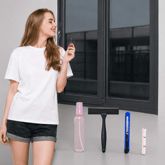Blue 17.5Inch78.7Inch One Way Window Film with Installation Tools